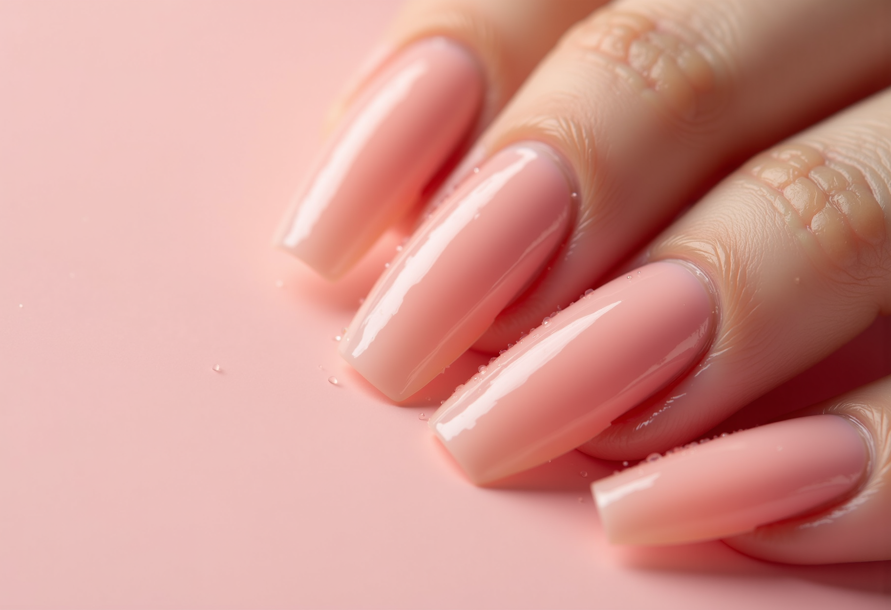 Glossy gel manicure