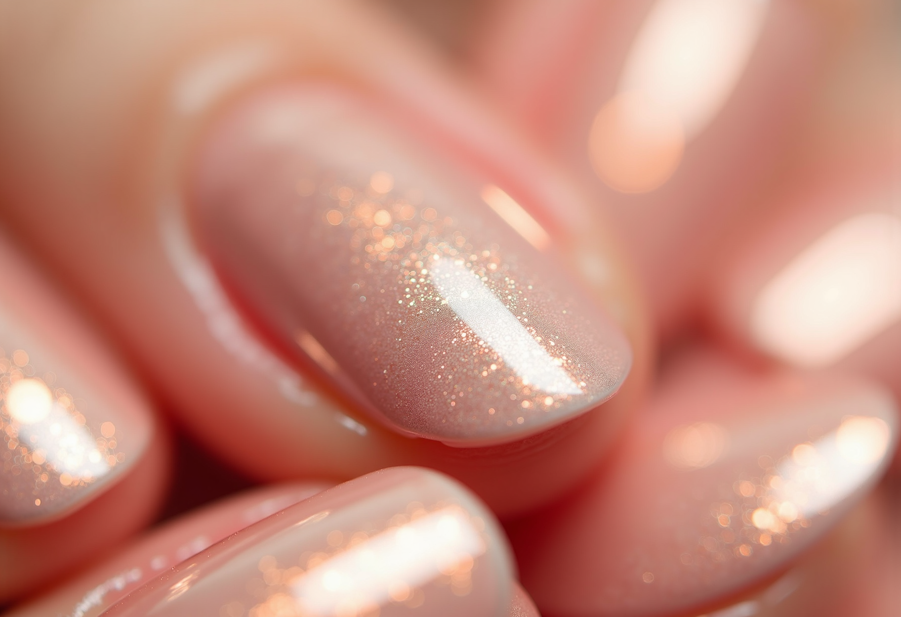 Chrome almond nails
