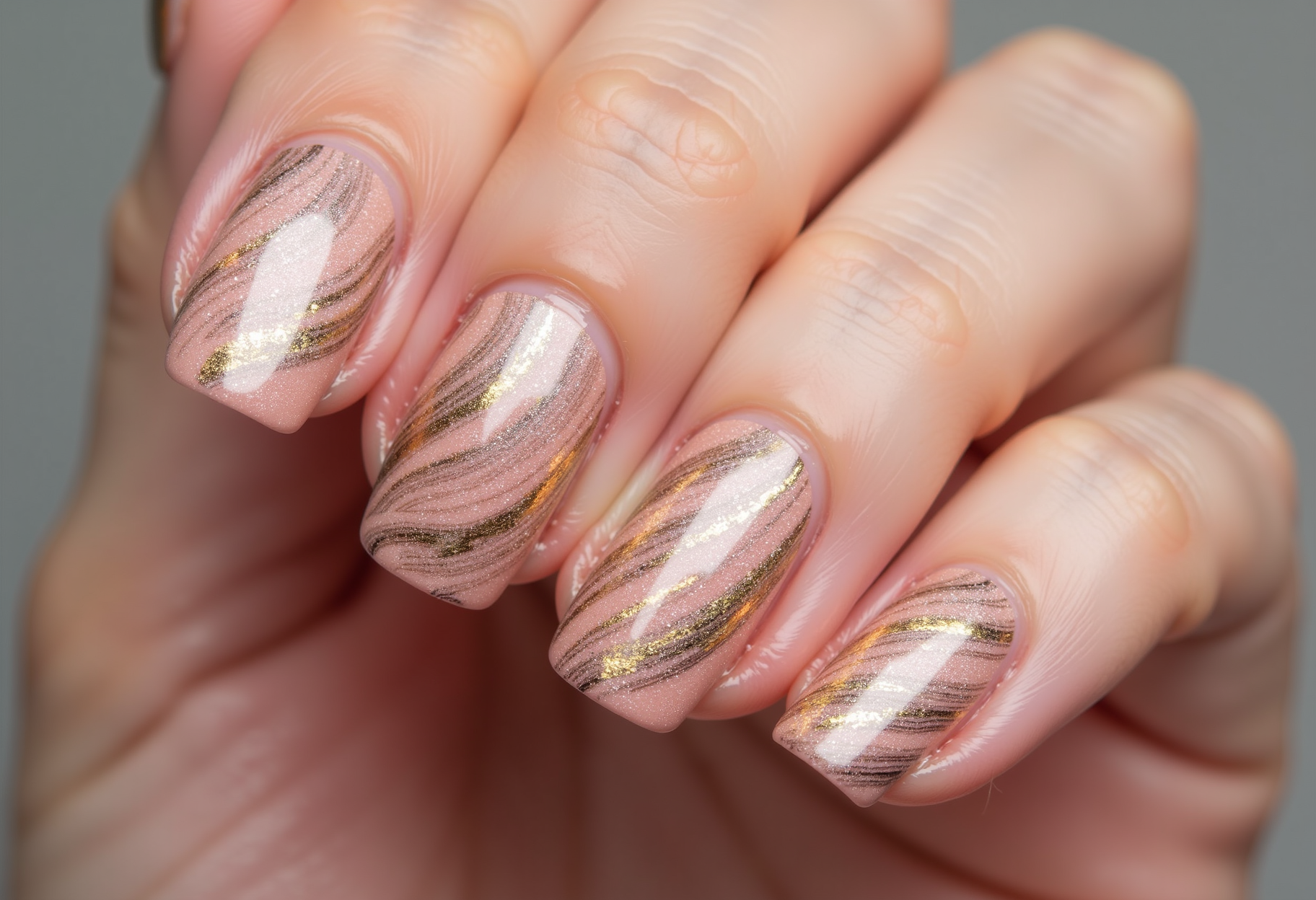 Hand-Painted Nail Art